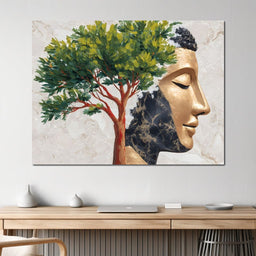 Golden Tranquility Branches - NicheCanvas