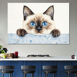 Curious Glance of Feline Eyes - NicheCanvas