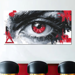 Fiery Iris Abstract Eye Storm - NicheCanvas