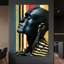 Pan Africa Colours Silhouette - NicheCanvas