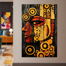 Radiant Cubist Reflections - NicheCanvas