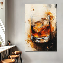 Whiskey Drink Elegance  - NicheCanvas