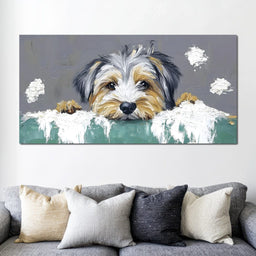 Puppy Yorkshire  Dreams - NicheCanvas