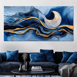 Gold Seam Crescent Tide - TooplesArt - NicheCanvas