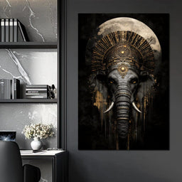 Golden Pharaoh Elephant King - NicheCanvas