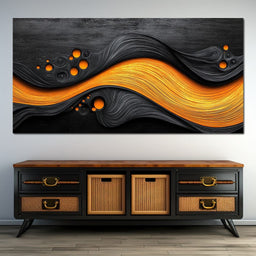 Noir & Gold Symphony - TooplesArt - NicheCanvas