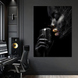 Stardust Singer Noir Portrait - NicheCanvas