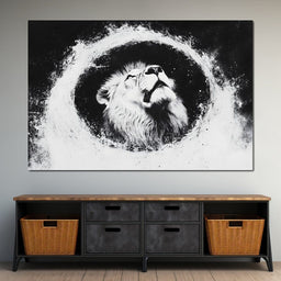 Lion's Majestic Ascent - NicheCanvas