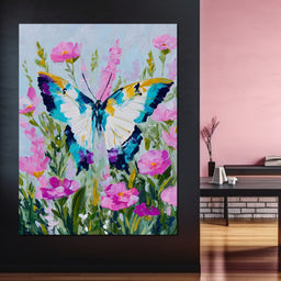 Radiant Butterfly Garden Dance - NicheCanvas
