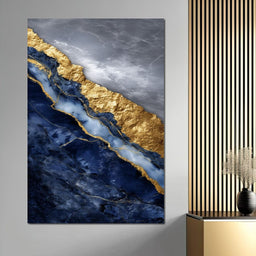 Gilded Midnight Marble Rift - NicheCanvas