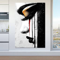 Golden Elegance Abstract Vision - NicheCanvas