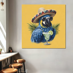 Tropical Fiesta Parrot Vibes - NicheCanvas