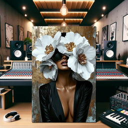 Golden Elegance Floral Expression - Cole Williams - NicheCanvas