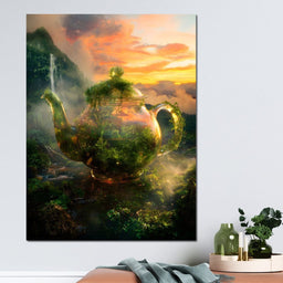 Emerald Teapot Rainforest Dream - NicheCanvas