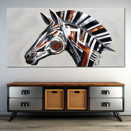 Chrome Horse Elegance - Alicia Smith - NicheCanvas