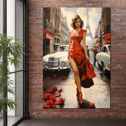 Glamour in the Streets of Paris - NicheCanvas