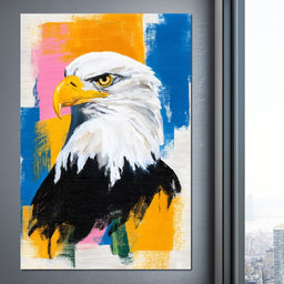Bold Eagle Pop Portrait - NicheCanvas