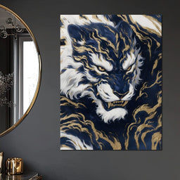 Majestic Midnight Gold Tiger - NicheCanvas