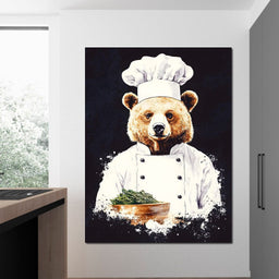 Chef Bear Culinary Delight - NicheCanvas