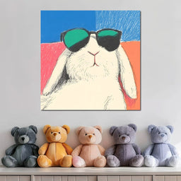 Chill Bunny in Shades - NicheCanvas