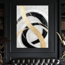 Golden Elegance Spirals - NicheCanvas