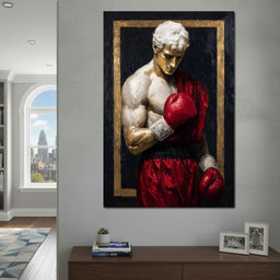 Golden Frame Boxing Champion - NicheCanvas
