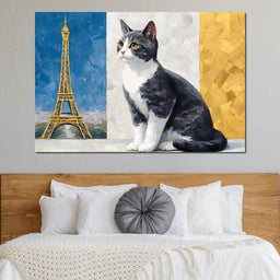 Feline Enchantment in Paris - NicheCanvas