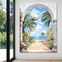 Tropical Archway Escape - NicheCanvas