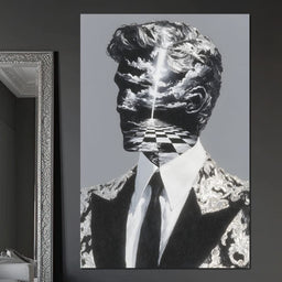 Surreal Checkered Skyward Journey - NicheCanvas