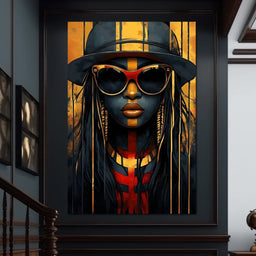 Golden Abstract Radiance - NicheCanvas