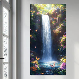 Gentle Cascade of Blossoms - NicheCanvas