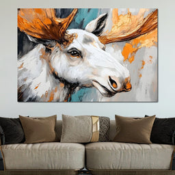 Moose Wilderness Strokes - NicheCanvas