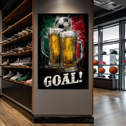 Italian Football Beer Goal - NicheCanvas