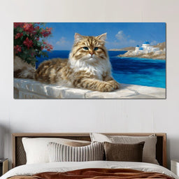 Mediterranean Feline Daydream - NicheCanvas