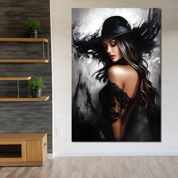 Noir Elegance Shadowscape - NicheCanvas