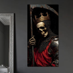 Gothic Reaper King Knight Skull - NicheCanvas
