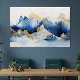 Golden Sapphire Alpine Peaks - NicheCanvas