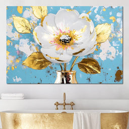 Golden Petal Elegance Blooms - NicheCanvas