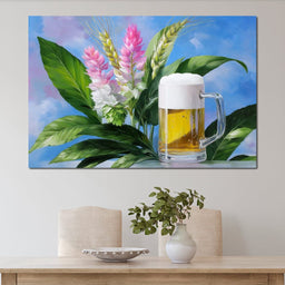 Golden Brew Botanical Harmony - NicheCanvas