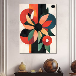 Abstract Floral Geometric Burst - NicheCanvas