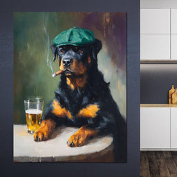 Rottweiler Irish Pub Night - NicheCanvas