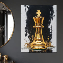 Golden Chess Splendor - NicheCanvas