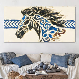 Galloping Essence of Blue - Alicia Smith - NicheCanvas
