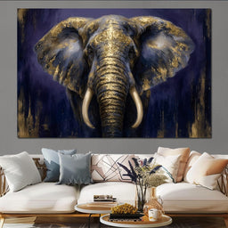 Regal Gold Elephant Majesty - NicheCanvas