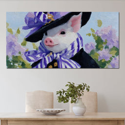 Piglet Lavender Elegance Parade - NicheCanvas