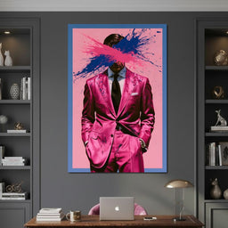The Suit Disrupted by Vivid Collision - NicheCanvas