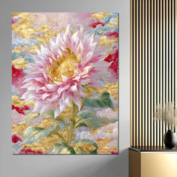 Golden Petals in Celestial Bloom - NicheCanvas