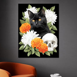 Nocturnal Feline Memento Bouquet - NicheCanvas