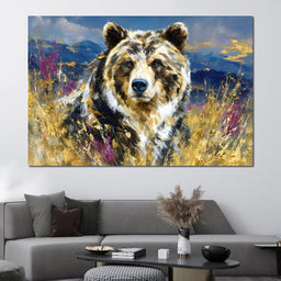 Golden Grizzly Mountain Calm - Neal Hackett - NicheCanvas