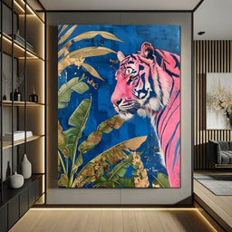 Pink Tiger Tropical Majesty - NicheCanvas